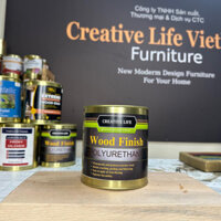 (Sẵn hàng) Wood Finish 800g - Sơn phủ bóng mờ gốc dầu Creative Life Vietnam