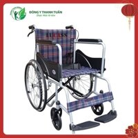 [Sẵn hàng] Xe lăn Tiêu chuẩn Lucass X75 (Có thắng tay) - Giúp cho người già, người khuyết tật di chuyển dễ dàng hơn