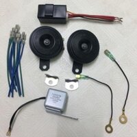 (SẴN HCM) Bộ Kèn Denso Toyota Giá 1 Cặp MADE IN INDONESIA tặng kèm role + jack cắm + kèn si nhan kêu tinton toyota