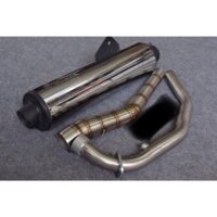 (SẴN HCM) Lon pô tăng CBR PXL RL(Redleo) và cổ 2 khúc inox 304 cho xe Winner-Satria-Exciter-Wave-Sirus.