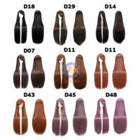 [Sẵn-HN-Hỏa tốc] Tóc giả cosplay hóa trang 100cm cơ bản đen - nâu đen lưới hoa wig Sakana cosplay