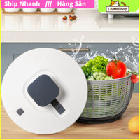[SẴN HN] Rổ Quay Rau Nhấn Nút Tự Động Dụng Cụ Vắt Rau Sống, Hoa Quả Làm Salad【LaiMiShop】