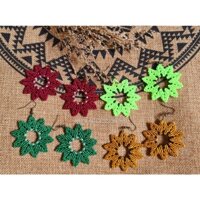 [Sẵn] Hoa tai handmade vòng lá