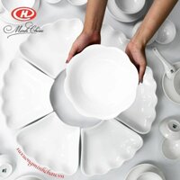 (sẵn-hoả tốc) Bộ bát đĩa hoa sứ Minh Châu size to 55 cm