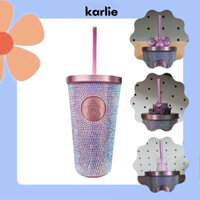 [Sẵn hoả tốc] Ly STARBUCKS Rhinestones đính đá Galaxy Purple 473ml
