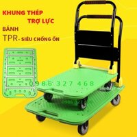 [SẴN KHO- Loại 1 Tốt Nhất] Xe Đẩy Hàng 150 kg, Xe Đẩy Hàng 4 Bánh Maxkiwi- Bánh Xe Chống Ồn, Tay Đẩy Gấp Gọn