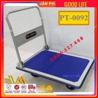 [SẴN KHO- Size To] Xe Đẩy Kéo Hàng, Xe Đẩy Hàng 300KG- Sàn Thép, Tay Đẩy Gập Gọn