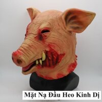 (Sẵn) Mặt nạ hóa trang Halloween Đầu Heo Kinh Dị bằng cao su thiên nhiên phù dành cho người lớn