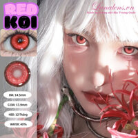 [SẴN] MỘT ĐÔI KÍNH ÁP TRÒNG MÀU ĐỎ COSPLAY KOI RED CÓ ĐỘ CẬN LENS NỘI ĐỊA TRUNG QUỐC HOT DOUYIN