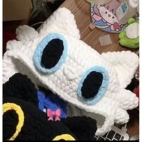 (Sẵn) Mũ len rồng răng sún cute handmade bằng len nhung đũa Toothless xinh xắn làm quà, mũ đôi cre thaopu0116