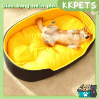 [SẴN] Nệm giường ổ nằm cho chó mèo Không Gian Rộng Lớn Với Miếng Lót 2 Mặt Tất Cả Các Mùa, Nhà cho chó mèo Có Đệm mát mùa hè KKPETS