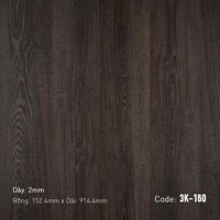 Sàn Nhựa 3K160 – Sàn nhựa giả gỗ dán keo 2mm