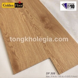 Sàn nhựa dán keo vân gỗ Golden DP308 3mm