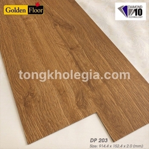Sàn nhựa dán keo vân gỗ Golden DP203 2mm
