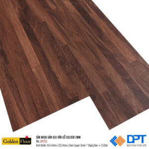 Sàn nhựa dán keo vân gỗ Golden DP255 2mm