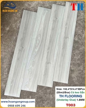 Sàn nhựa giả gỗ có keo sẵn TH003