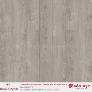 Sàn nhựa hèm khóa Royal Crystal RCFW101