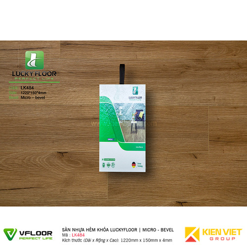 Sàn nhựa hèm khóa SPC Luckyfloor LK484