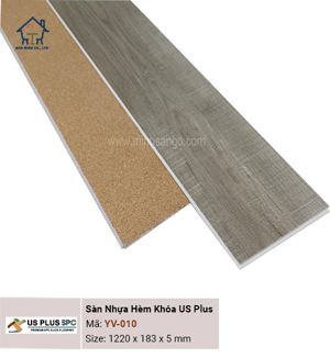 Sàn nhựa hèm khóa US Plus SPC YV-010