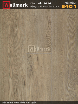 Sàn nhựa hèm khoá Wellmark 8401