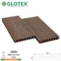 Sàn nhựa ngoài trời Glotex 7 lỗ cafe S3D701