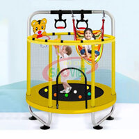 Sàn nhún trampoline sasuke cho bé đa năng kết hợp võng xà đu và bóng rỗ S16N4A