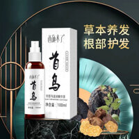 [Sản phẩm chăm sóc tóc] Chiết xuất nấm linh chi đen Shih Tzu He Shouwu Dưỡng ẩm Tinh chất tóc đen Lười không cần rửa chăm sóc tóc Xịt tóc khô Frizz Repair 25.3.17