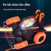 ((Sản phẩm chính hãng có sẵn) Đồ chơi tương tác Rollover Stunt Car Dump Truck Mô hình xe địa hình Sạc xe đua Đồ chơi trẻ em Xe bé trai