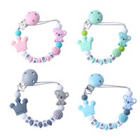 Sản phẩm cho bé Dây chuyền núm vú giả silicon Koala Phim hoạt hình Đồ chơi silicon cắn Răng hàm Dây chuyền