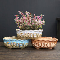 Sản phẩm còn hàng chậu đất nung chậu sứ trồng cây chậu hoa để bàn chậu gốmChậu hoa mọng nước lớn bằng gốm, bán thanh lý, miễn phí vận chuyển, chậu gốm thô đường kính lớn, chậu hoa mọng nước sáng tạo cho ban công