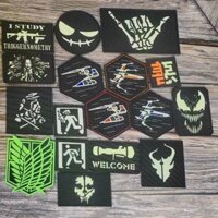Sản phẩm còn hàng clothing embroidery stickers Arm stickers Clothing VelcroCuff VelcroThợ săn quỷ hắc, huy hiệu đa dạng màu đen và trắng phát sáng trong bóng tối, phiên bản phản chiếu phát sáng trong bóng tối của X-Wing Fighter