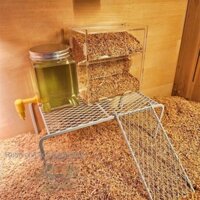 Sản phẩm còn hàng lồng chim chào mào chuồng gàHộp thức ăn cho gà Rutin, dụng cụ cho ăn tự động, máng ăn chim cút acrylic, hộp thức ăn chống bào và chống văng, dung tích lớn