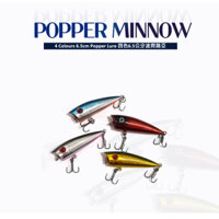 [Sản PHẨM HÀN QUỐC] 6.5cm Popper Topwater Bass Seabass Frshwater Saltwater "4 màu"