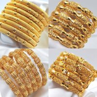 [Sản phẩm hấp dẫn nhẹ nhàng sang trọng] Vòng tay mạ vàng Dubai 24K Cô dâu Ấn Độ Vòng tay vàng cưới Vòng tay nữ Trung Đông