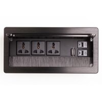 Sản phẩm Hộp điện âm bàn nắp lật đa năng Lgtech LG-L0211B chính hãng - Paine Store
