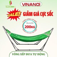 [SẢN PHẨM HOT] Bộ Võng Xếp Khung Thép Cao cấp Phi 32 Kèm Lưới Võng Cỡ 220 x 170 cm VINANOI