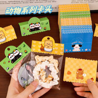 Sản phẩm Hot # Hang Su ins động vật gia đình thẻ đầu phim hoạt hình vật liệu đóng gói thẻ nhỏ giá trị cao thẻ dễ thương bao bì thẻ hdj