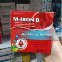 Sản phẩm M IRON B hộp 20 ống giúp bổ sung sắt cho mẹ và bé