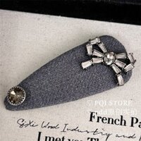 Sản phẩm mới [1262 yêu thích] Kẹp tóc nơ thanh lịch cao cấp phong cách Hàn Quốc, tóc mái gãy, kẹp tóc bên sang trọng nhẹ nhàng, kẹp mỏ vịt