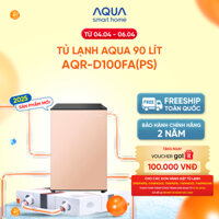 [SẢN PHẨM MỚI 2025] Tủ lạnh mini Aqua 90 lít AQR-D100FA(PS) - Màu hồng nhạt - Freeship toàn quốc - Có hỗ trợ đổi màu tủ