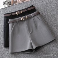 Sản phẩm mới [4500 đánh giá tích cực] Quần short vest nữ màu xám 2025 Xuân/Hè, quần short boot mới, cao cấp, eo cao, thon gọn, đa năng, thoải mái.