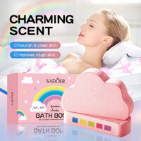 Sản phẩm mới * All English Rainbow Cloud Bath Bath Salt Ball Làm sạch sâu Chống ngứa Loại bỏ mụn da gà Loại bỏ mùi thơm làm trắng da đen 3.Baof