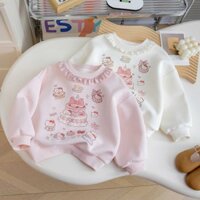 [Sản phẩm mới] Áo thun nữ mùa thu ren màu hồng phong cách công chúa ngọt ngào