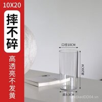 Sản phẩm mới Bình hoa Acrylic chống rơi thủy canh cắm hoa phong phú trúc ống thẳng trong suốt Acrylic hoa trang trí phòng khách nhỏ
