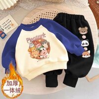{Sản phẩm mới} Bộ đồ áo nỉ dày mùa đông cho bé trai bé gái (12-40KG)