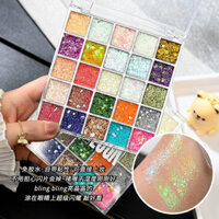 Sản phẩm mới * Capelle 25 màu Phấn mắt may mắn Nàng tiên cá Sequins nhấp nháy Phấn mắt có độ bóng cao Fine Shining Stage Performance 3.17 QQ