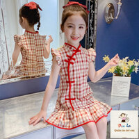 [Sản phẩm mới] Đầm công chúa Bé gái Sườn xám Váy mùa hè Bé gái Phong cách Trung Hoa Quần áo trẻ em Sườn xám cho bé