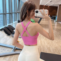 [Sản phẩm mới đầu tiên] Thu Đông Có Miếng Lót Ngực Quần Lót Thể Thao Gợi Cảm Nữ Chạy Bộ Áo Tập Yoga Pilates Tập Thể Dục Áo Ngực