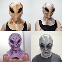[Sản phẩm mới Hàng có sẵn] Mặt nạ cao su ngoài hành tinh Full Face Halloween UFO Mũ đội đầu kinh dị Đảm bảo chất lượng VX2D