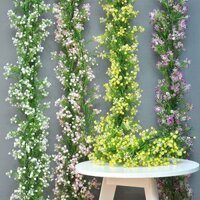 Sản phẩm mới Hàng có sẵn Mô phỏng Gypsophila Mây Cây nho Trang trí Cây nho Hoa giả Điều hòa không khí Khối ống Phòng khách Trần nhựa cuộn hoa20250312